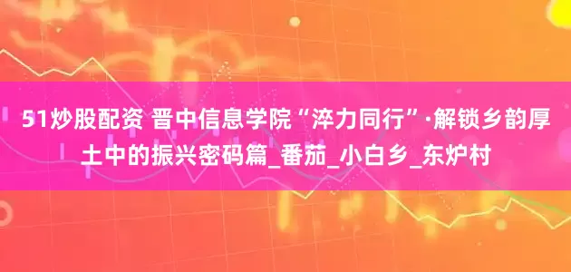 51炒股配资 晋中信息学院“淬力同行”·解锁乡韵厚土中的振兴密码篇_番茄_小白乡_东炉村